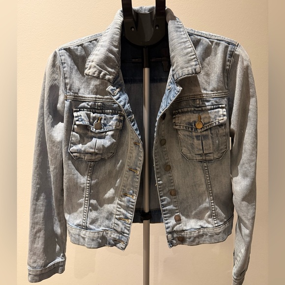 Kut from the Kloth Light Blue Jean Jacket - Picture 3 of 8